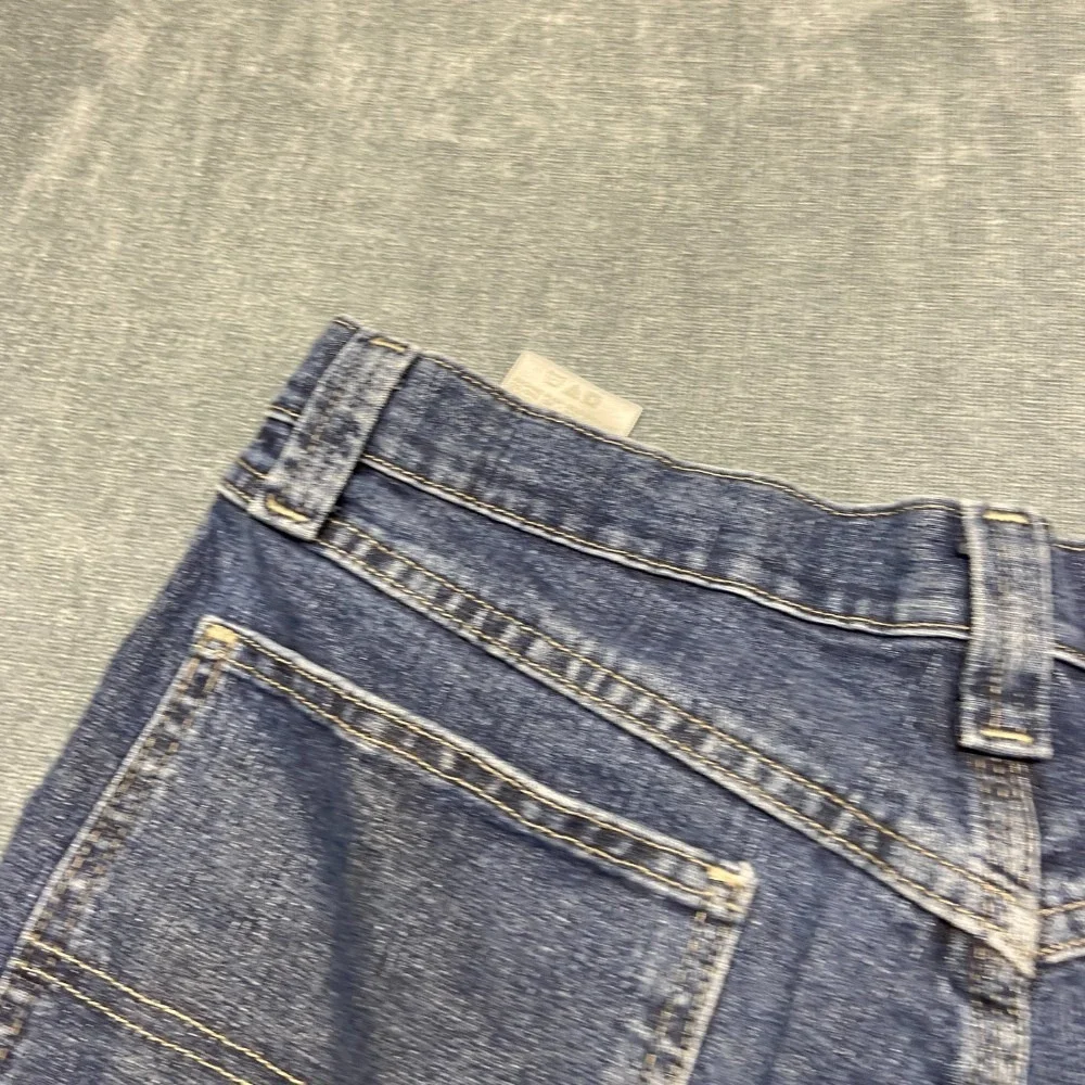 Wrangler Carpenter Shorts Men 32 Blue Denim Stretch Utility Workwear Hammer Loop